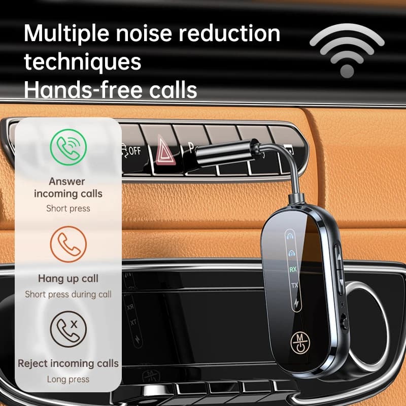 Transmetteur Audio Bluetooth 5.4 2 en 1 - Convertisseur Sans Fil pour Voiture de Pêche et Bateau