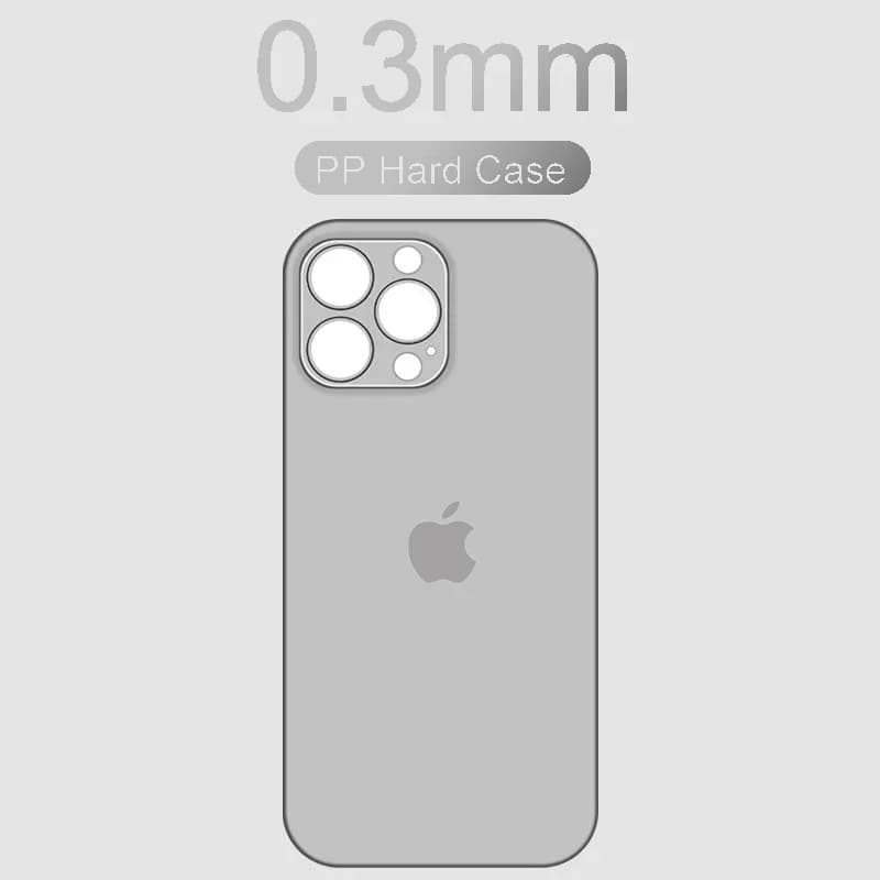 Coque iPhone ultra fine 0.3mm transparente mate PP rigide pour iPhone 17 Air 17PRO 16 15 14 13 12 11 Pro Max