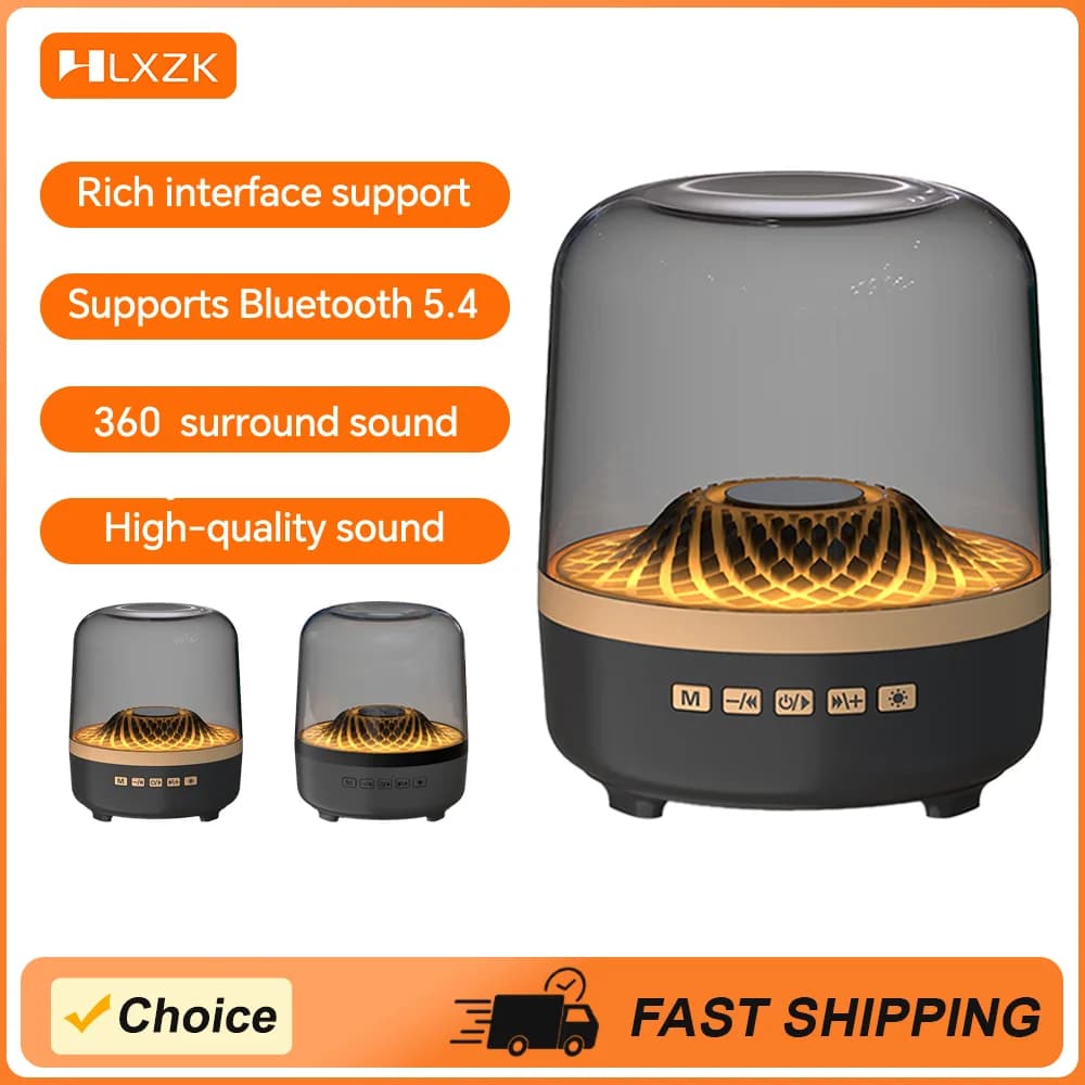 Enceinte Bluetooth Soundbar portable 5.3 avec subwoofer et lampe ambiante pour home theater mobile Android iOS