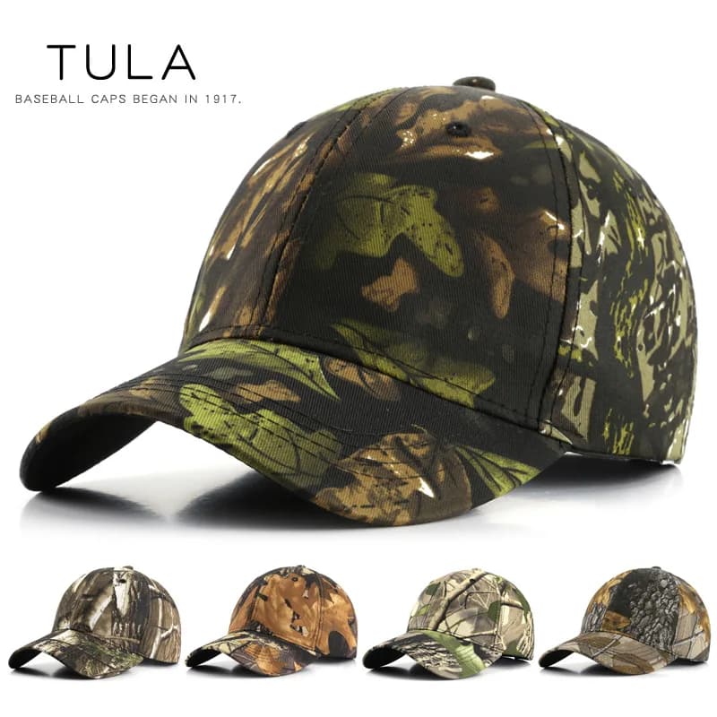 Casquette baseball biomimétique feuilles camouflage outdoor training montagne pêche