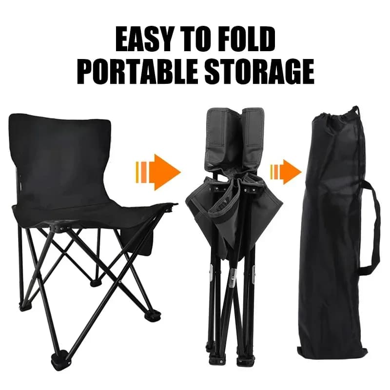 Chaise pliante métal renforcé portable pêche camping extérieur résistante aux intempéries