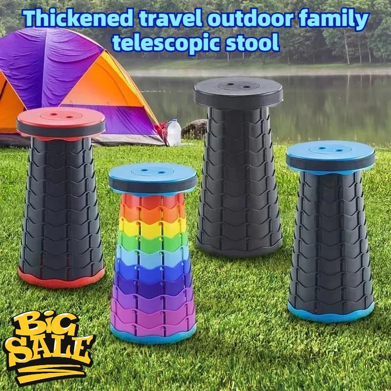 Tabouret pliant réglable en hauteur - Siège portable léger pour pêche et camping voyage