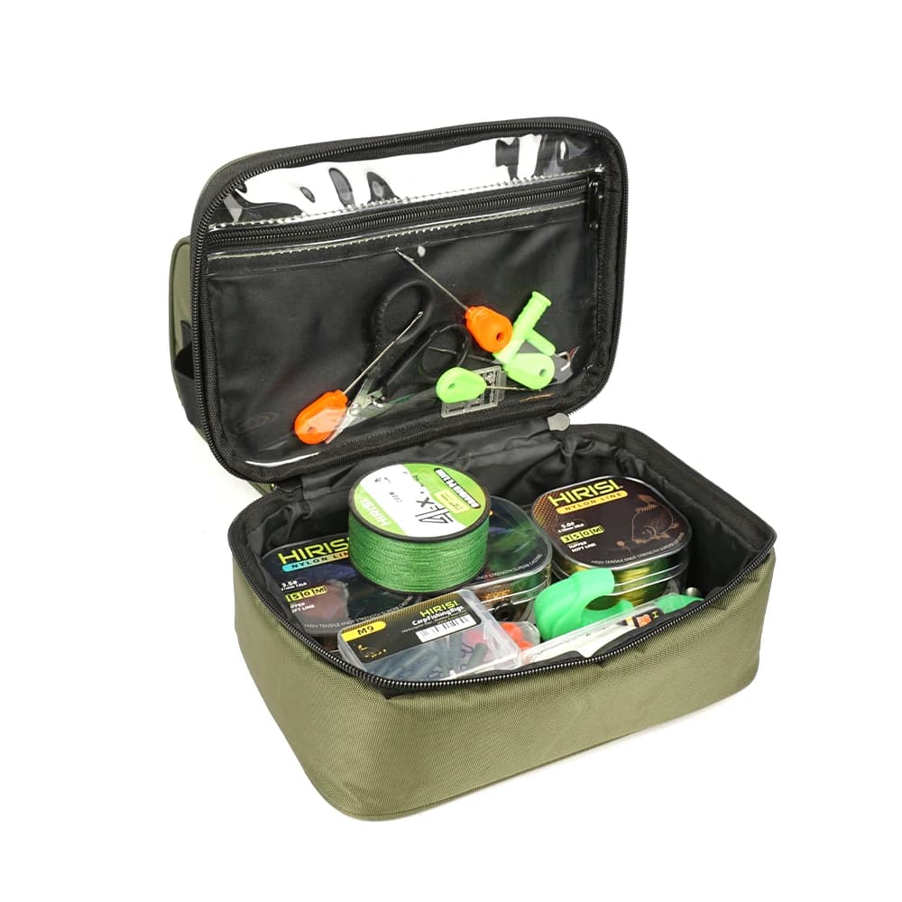 Sac pêche carpe multifonction Hirisi PVC Oxford - Rangement moulinets leurres accessoires pêche