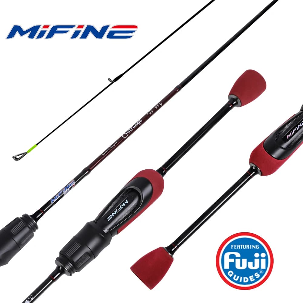 Canne ultralight MIFINE OUTRANGE carbone 30T pour truite leurres 0.5-5g avec pointes creuses Fuji