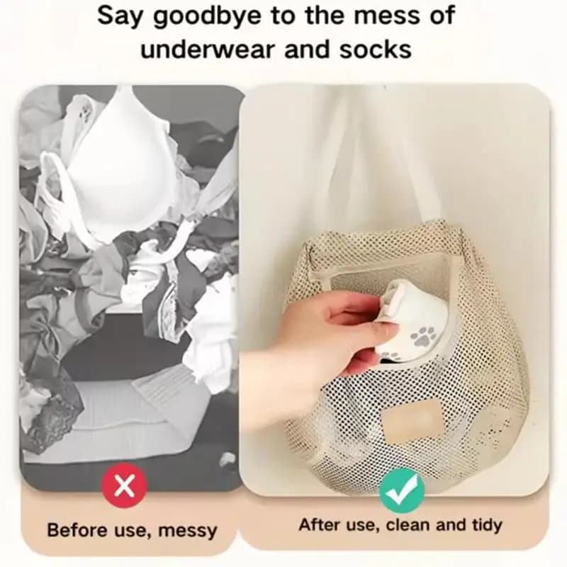 Sac de rangement suspendu pour chaussettes pêche japonais 1/2/3 pièces organisation vestiaire