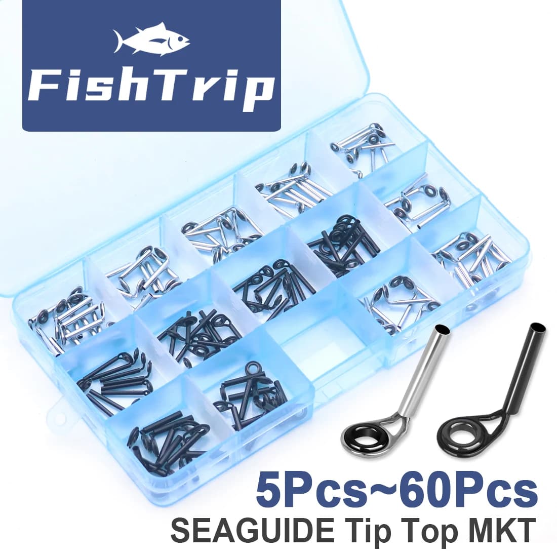 Kit réparation anneaux centraux super petits pour cannes fines et fly rod eau douce et mer