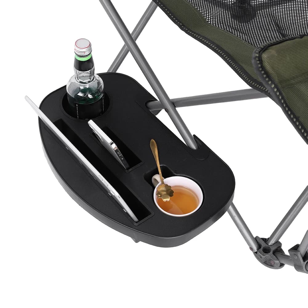 Tablette latérale avec emplacement téléphone pour chaise pliante portable multifonction camping pêche