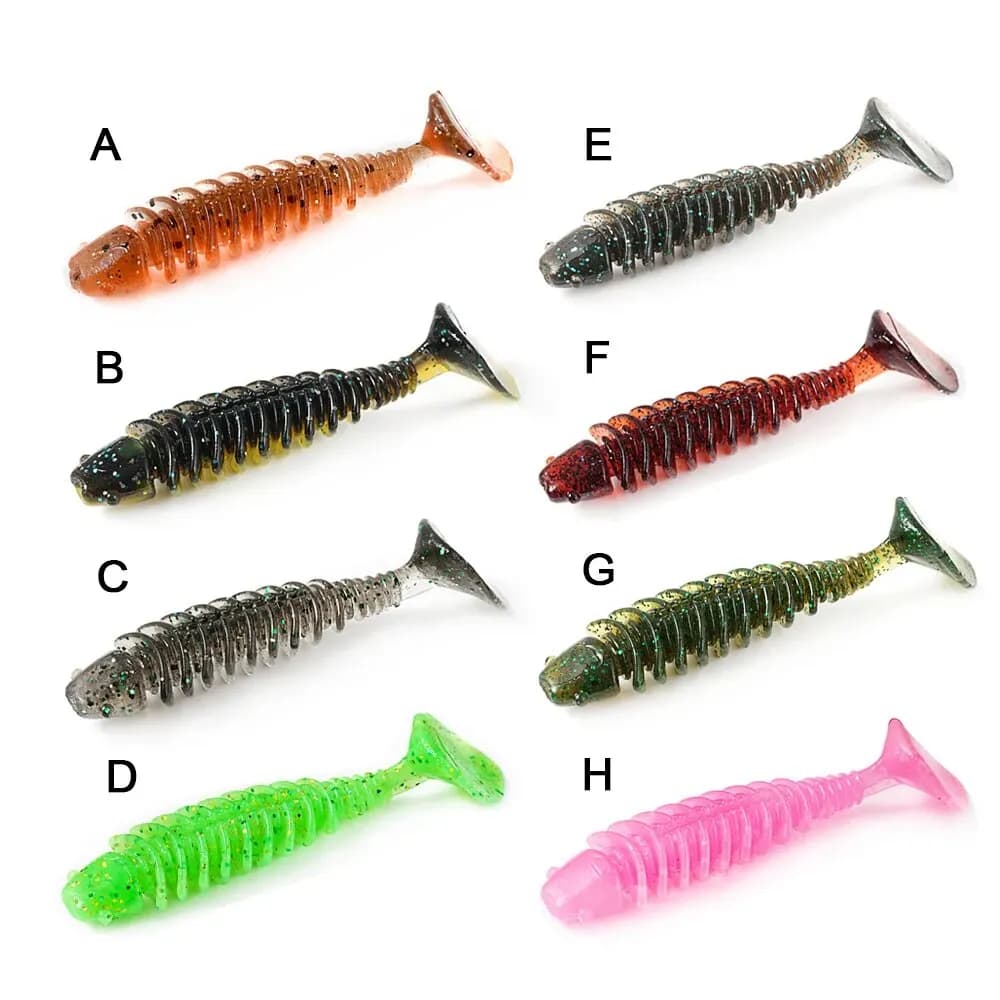 Leurre souple Sunmile 4cm pour perche, truite et bar - 20 leurres artificiels vers appâts souples pêche rocheuse