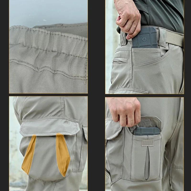 Pantalon cargo tactique homme multi-poches résistant pour pêche, randonnée et activités outdoor