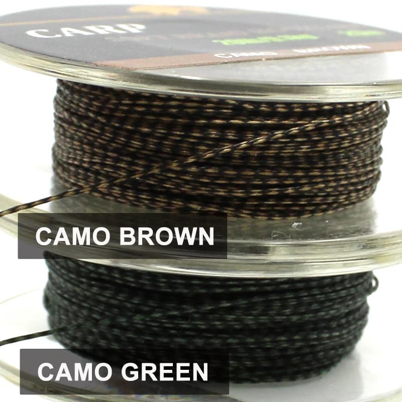Ligne de pêche carpe 20m tresse souple sans revêtement pour hair rig 15IB 25IB 35IB