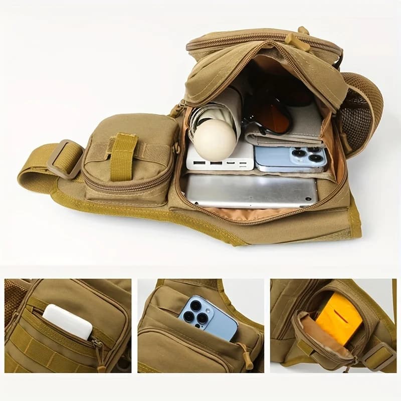 Sac bandoulière pêche étanche sport outdoor - Sac dorsal vélo randonnée camping tactique