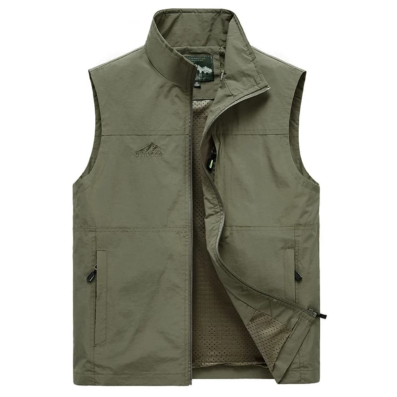 Veste sans manches homme pêche été respirante avec multiples poches pour équipement extérieur 8XL