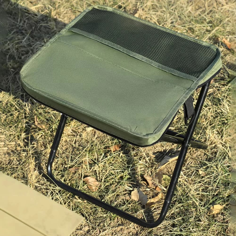 Tabouret pliant pêche camping randonnée avec sac bandoulière pratique pour transport et rangement