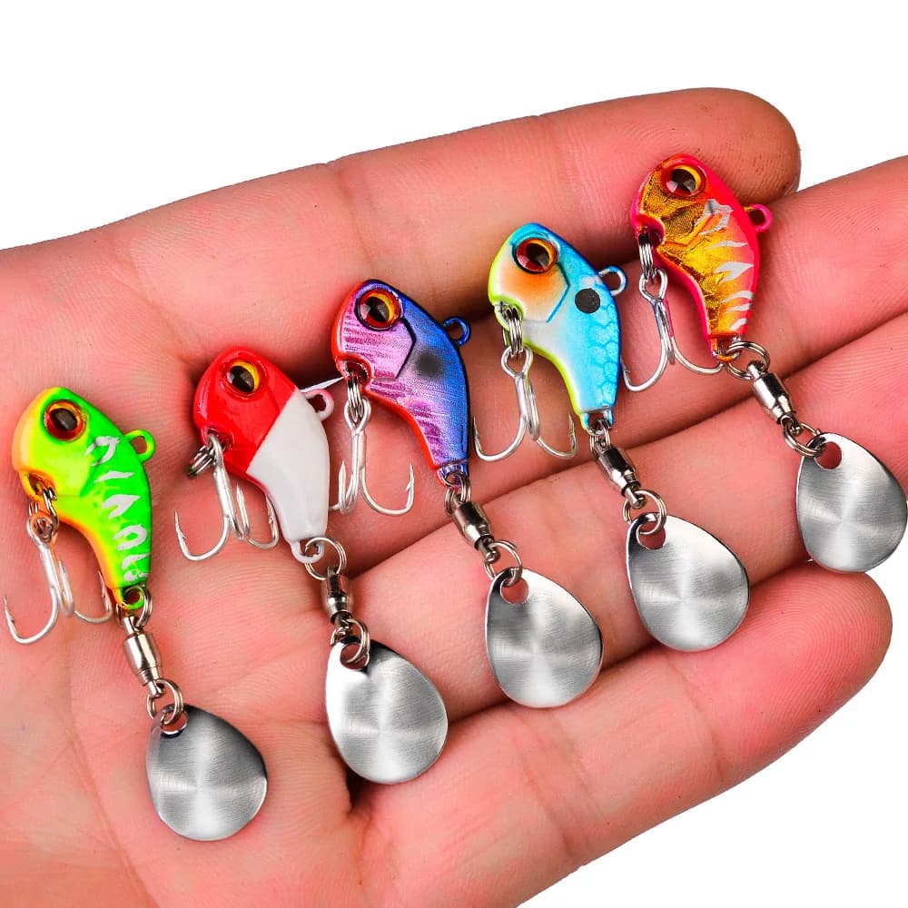 Leurre métal vibrant spinner cuillère hiver pour pêche carnassiers 6g 15g 28g appât artificiel