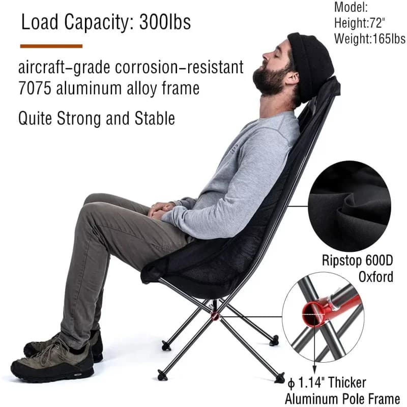 Chaise longue pliante Widesea pour pêche et plage - Siège détente confortable camping et voyage loisirs