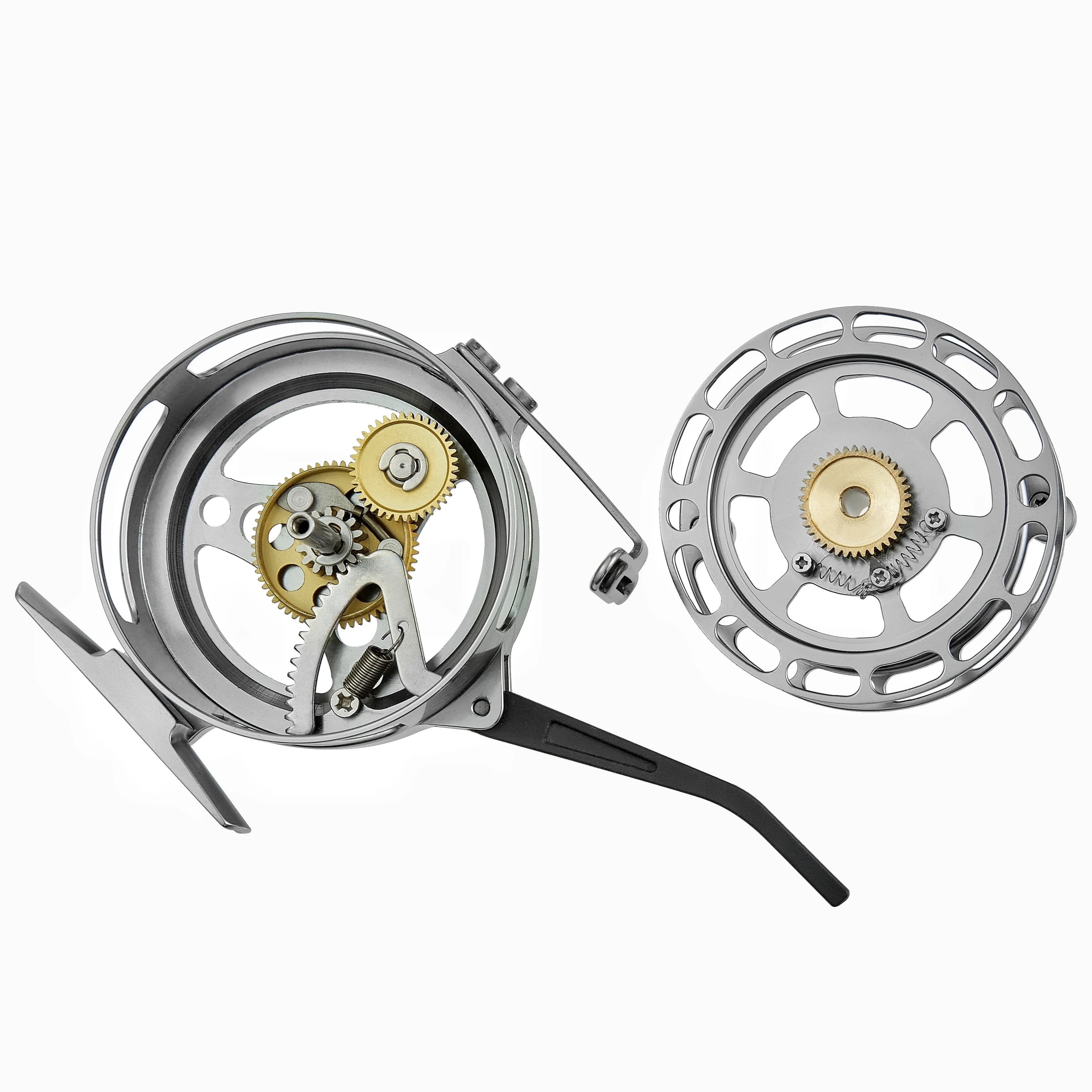 Moulinet fly fishing automatique grand arbor 75mm en aluminium CNC - Pour pêche à la nymphe en rivière