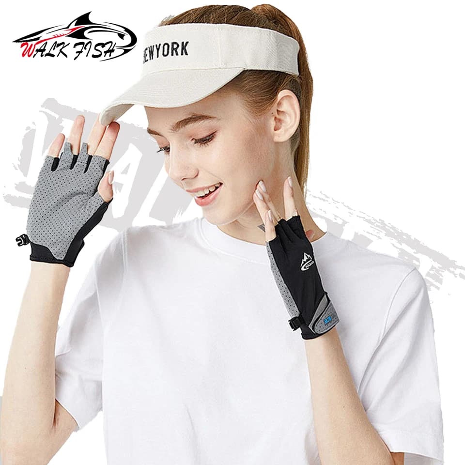 Gants doigts libres protection UV pêche navigation - Sports nautiques randonnée aviron paddle
