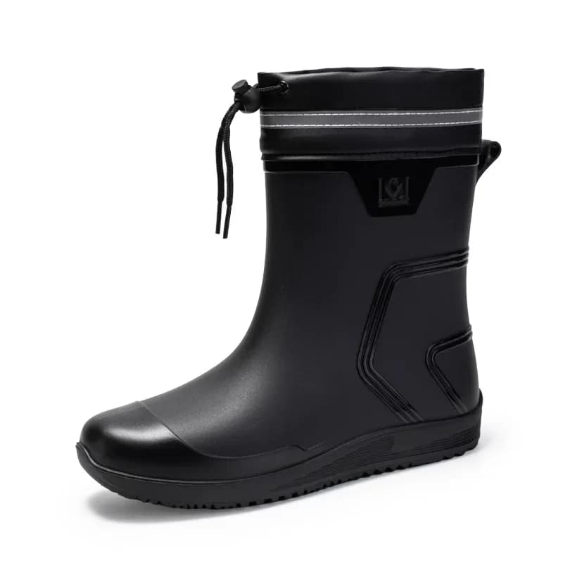 Bottes pluie doublées polaire homme - Chaussures chaudes EVA pour pêche hivernale