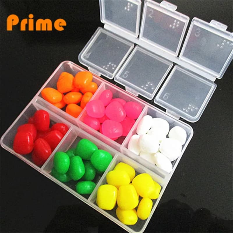 Boîte de leurres pour carpe 60 pièces 6 couleurs - appâts flottants pop-up artificiels multicolores