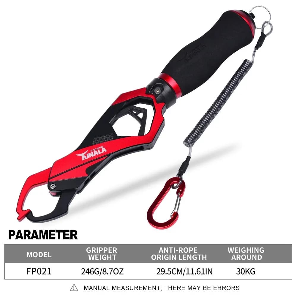 Pince à poisson avec balance intégrée 30kg AJLURES - gripper alliage aluminium pour contrôle et pesée
