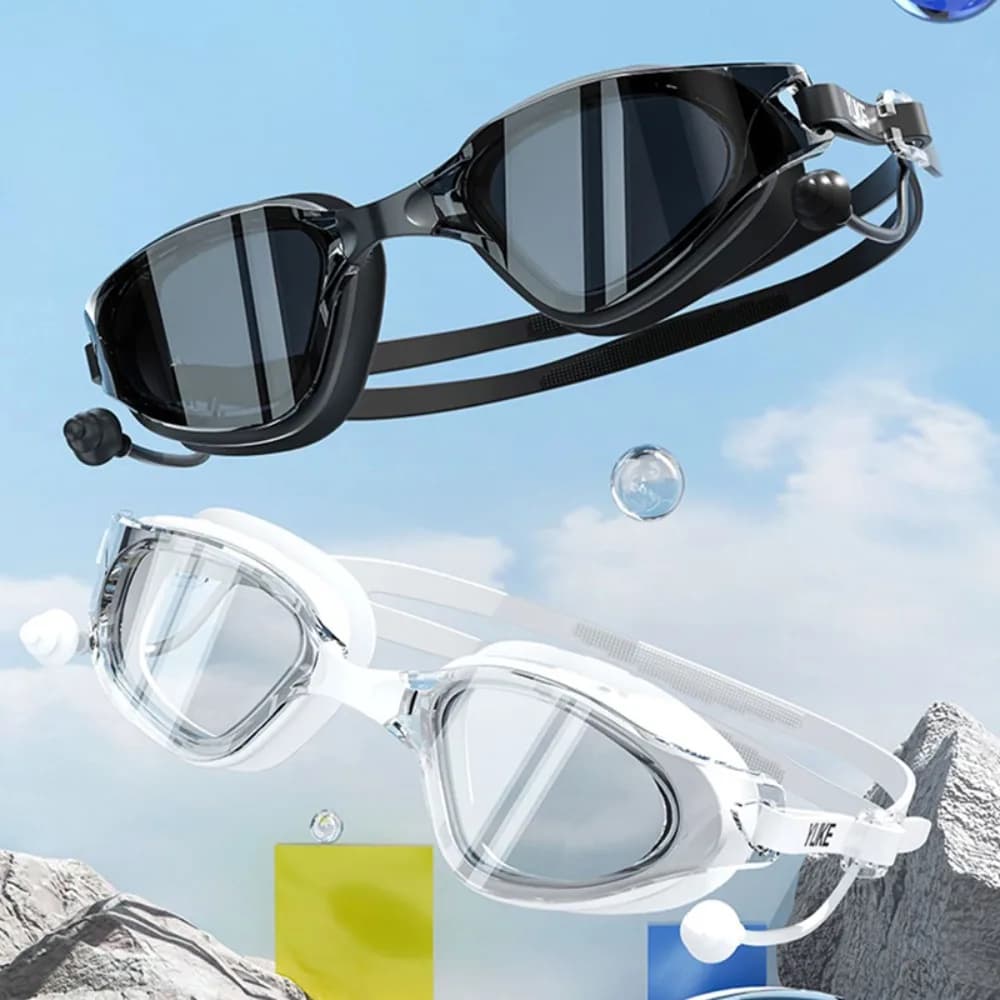 Kit professionnel natation bonnet et lunettes HD - silicone étanche anti-buée équipement sportif complet