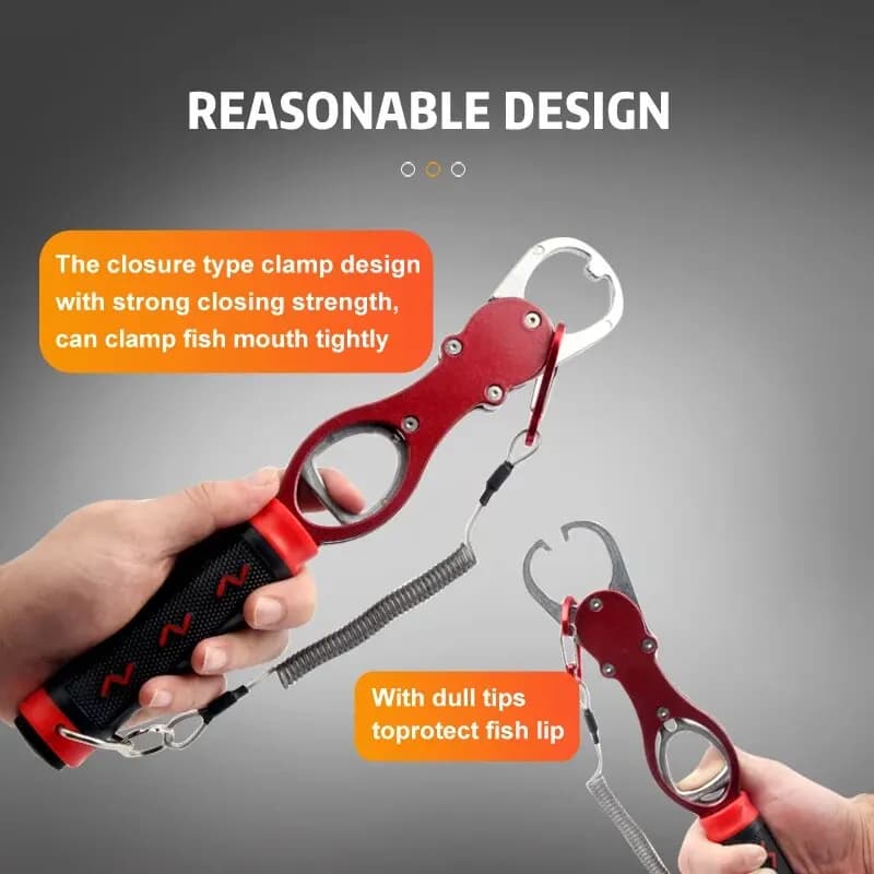 Pince à lèvres pour poisson avec pèse-poisson en alliage d'aluminium portable accessoire pêche