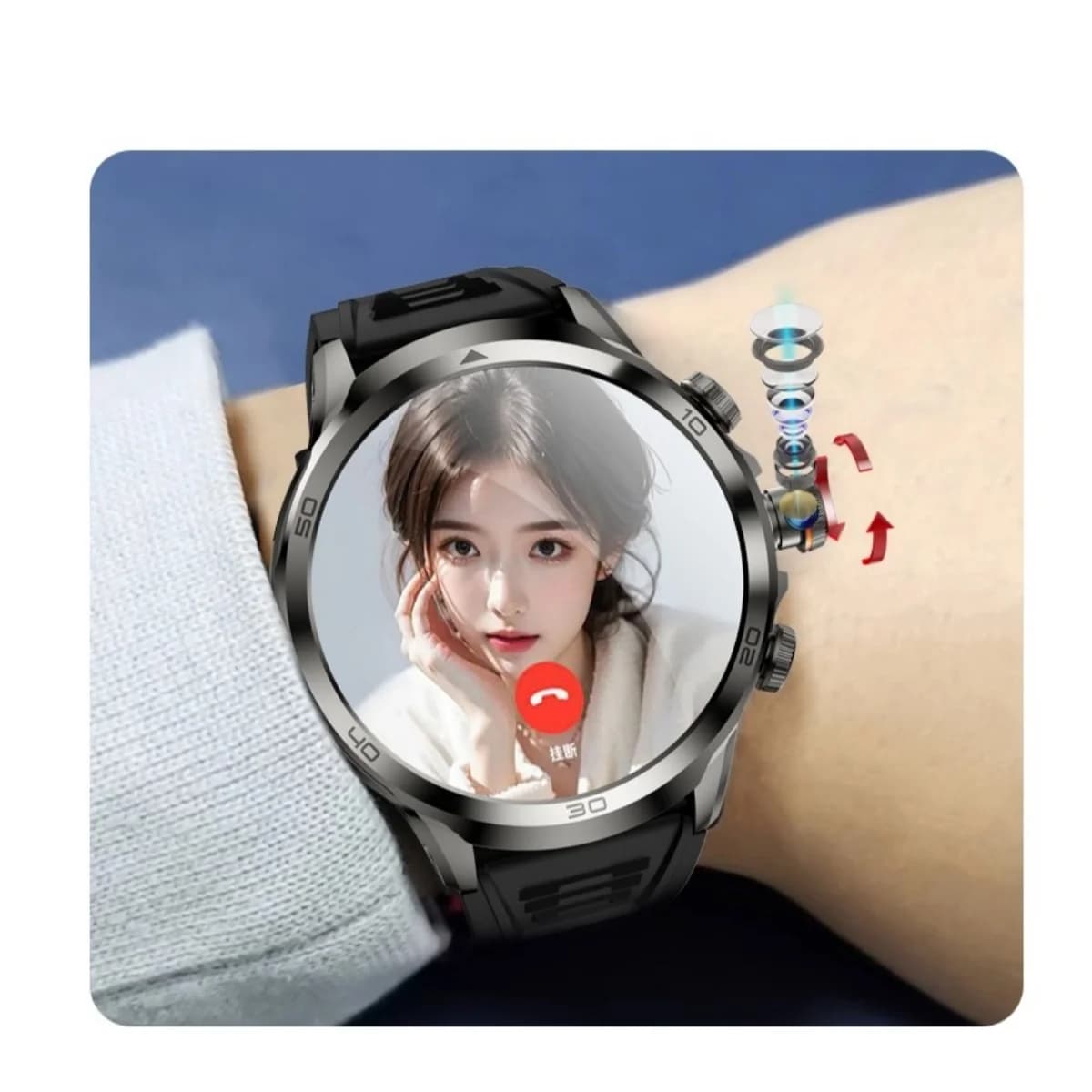 Smartwatch H19 original Android 10.0 caméra rotative 190° GPS WIFI écran AMOLED 1.95" stockage 256GB