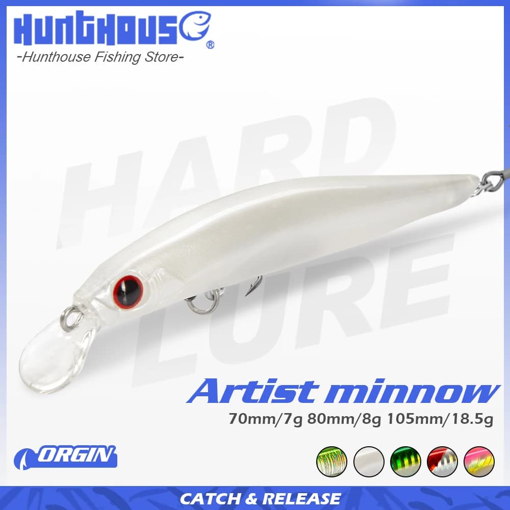 Leurre de pêche truite et bar leurre dur jerkbait coulant Artist Minnow 70mm 7g pour pêche