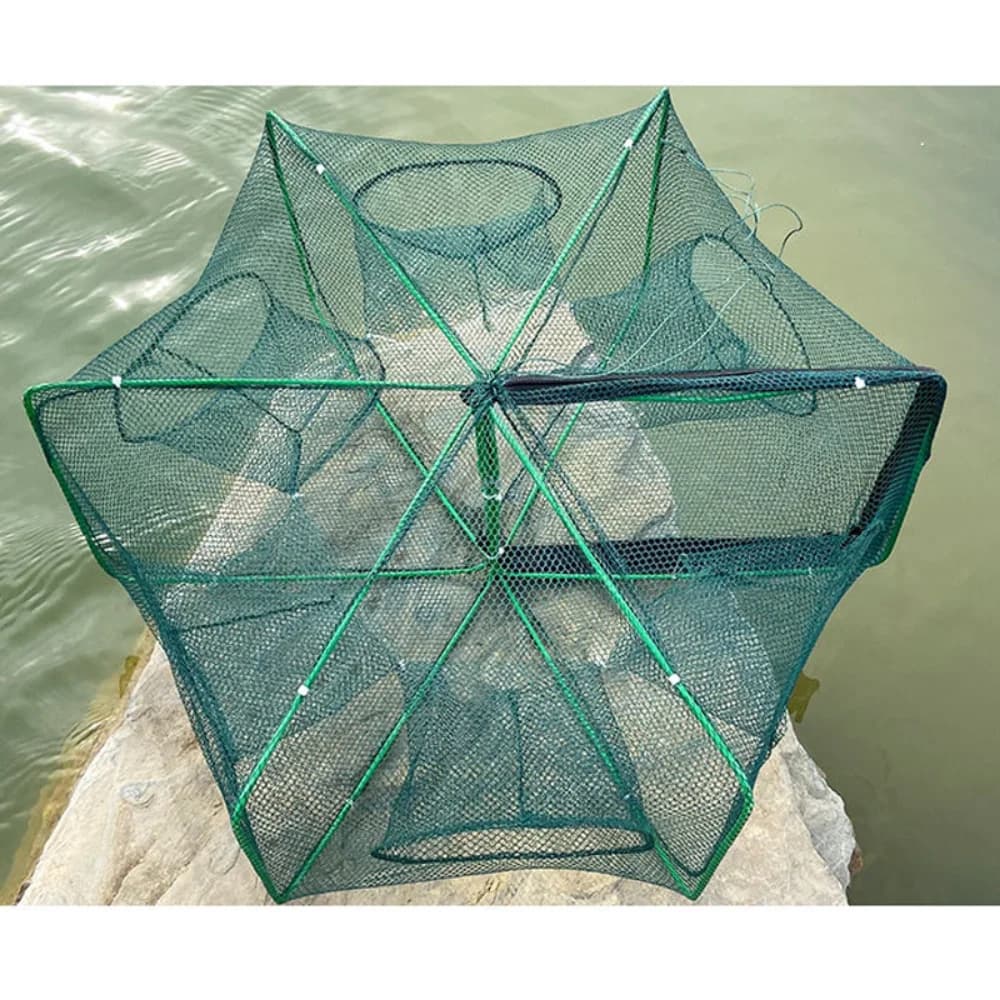 Filet pliable pour écrevisses, crabes et poissons - Maillage robuste pour pêche polyvalente