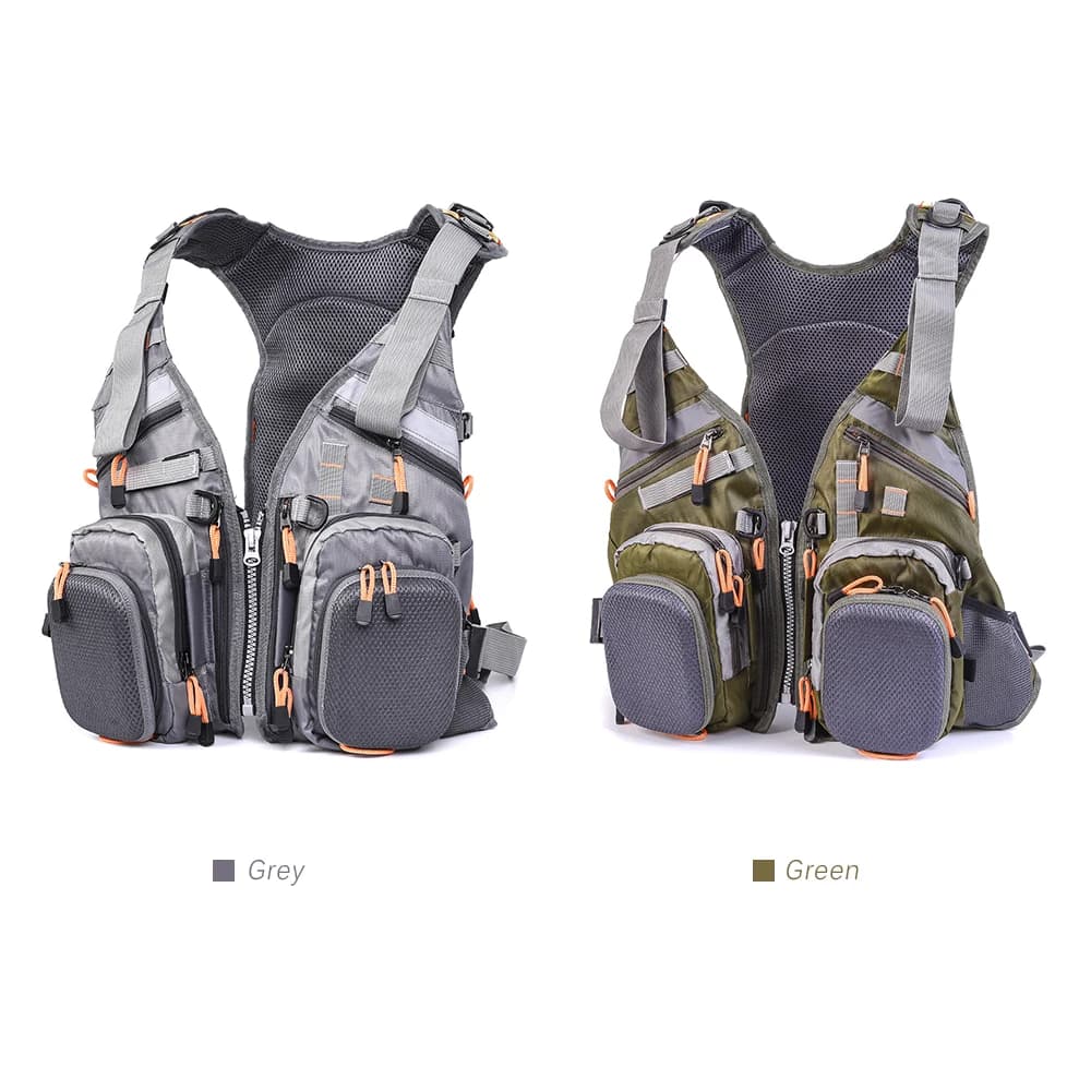 Veste de pêche à la mouche FX mesh multifonction - Sac à dos intégré séchage rapide équipement pêche