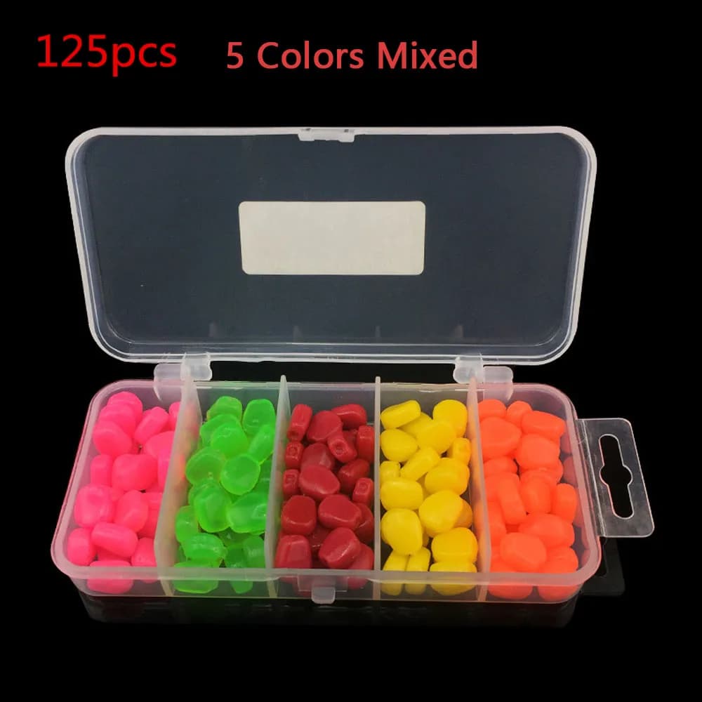 Leurres souples maïs artificiel 50-125 pièces odeur maïs pour pêche carpe crucian accessoires