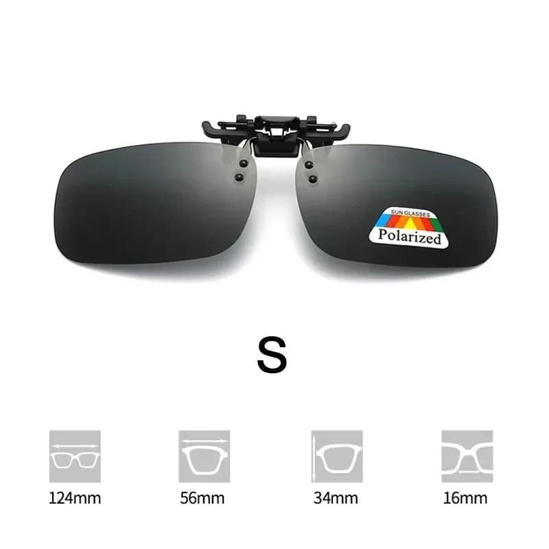 Clip solaire polarisé pour lunettes de myope - Conduite et pêche vision nocturne réglable
