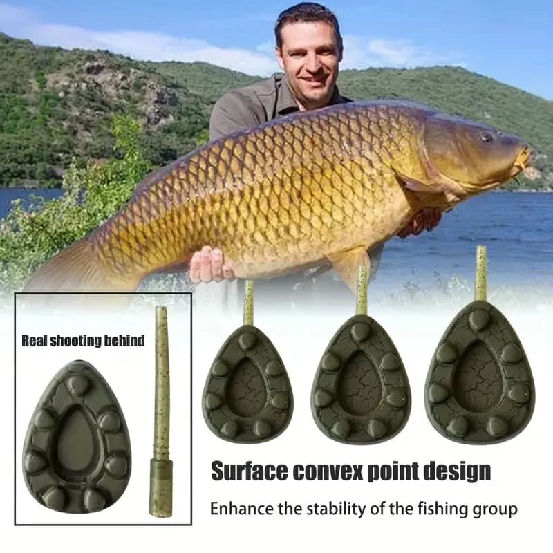 Set plombs camouflage pêche carpe 2 à 4 pièces pour une pêche efficace et discrète des grosses carpes
