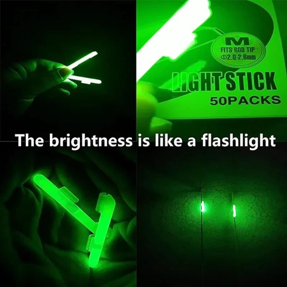 20 lumineux clipables pour canne à pêche de nuit, indicateur de touche par induction avec flotteurs