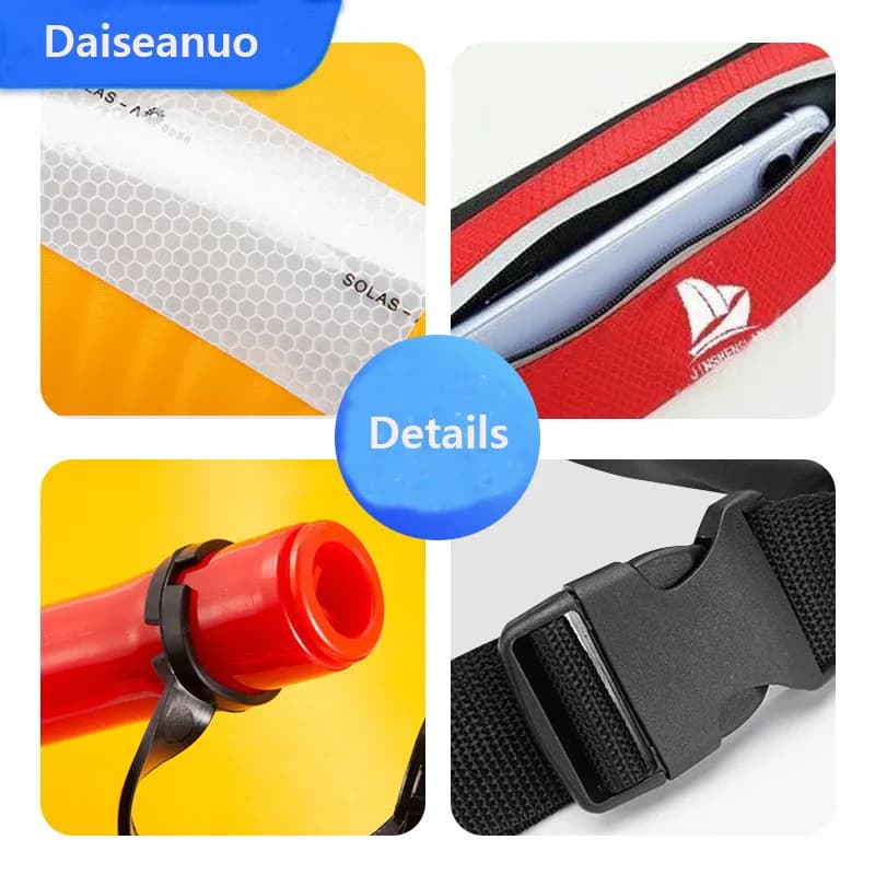 Gilet de sauvetage gonflable manuel et automatique pour pêche adulte haute flottabilité