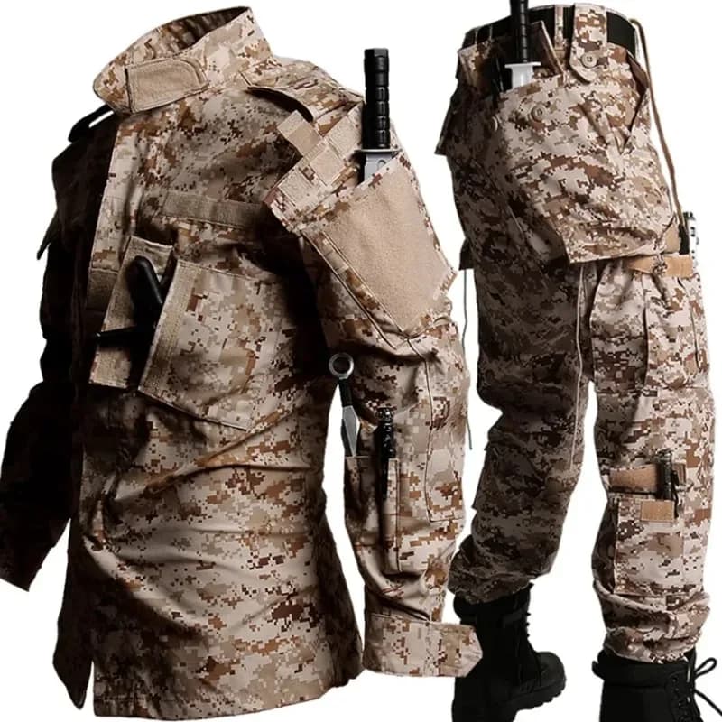 Uniforme camouflage 17 couleurs pêche chasse airsoft combat vêtements surdimensionnés entraînement extérieur 3XL