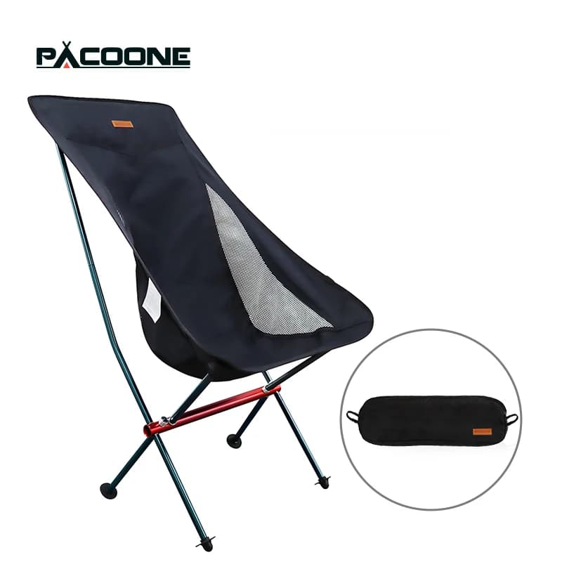 Chaise de pêche pliante PACOONE Oxford - Siège allongé ultra-léger pour camping