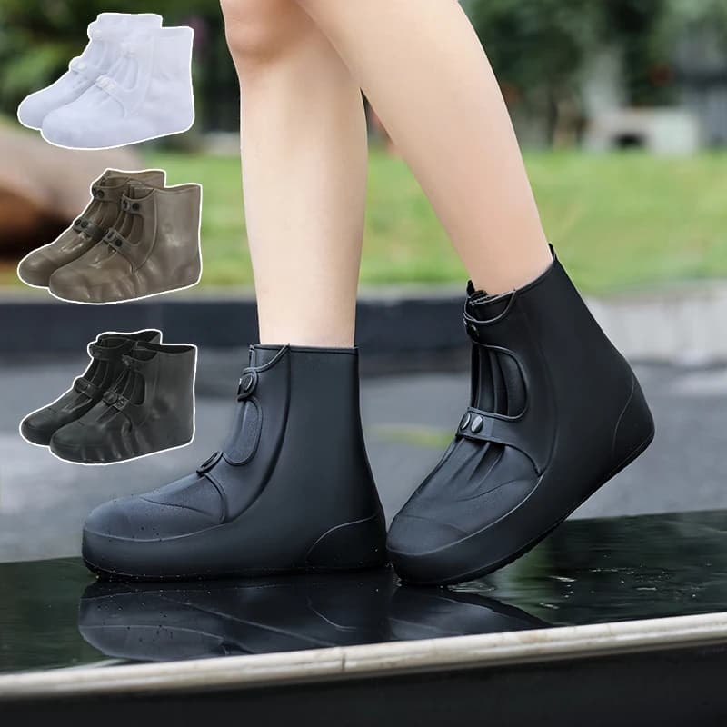 Protège-bottes pluie pliable - Housses antidérapantes PVC pour randonnée et camping étanches