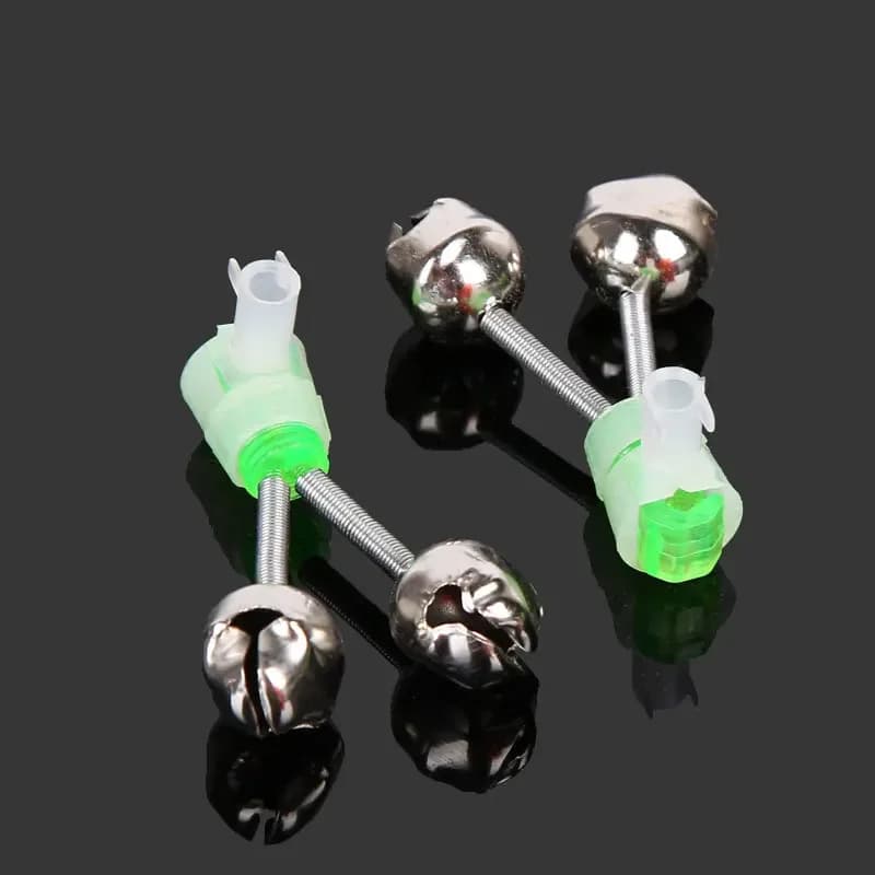 Set 5 cloches spirale jumelle pour pêche nocturne carpe clips embout canne accessoires pêche