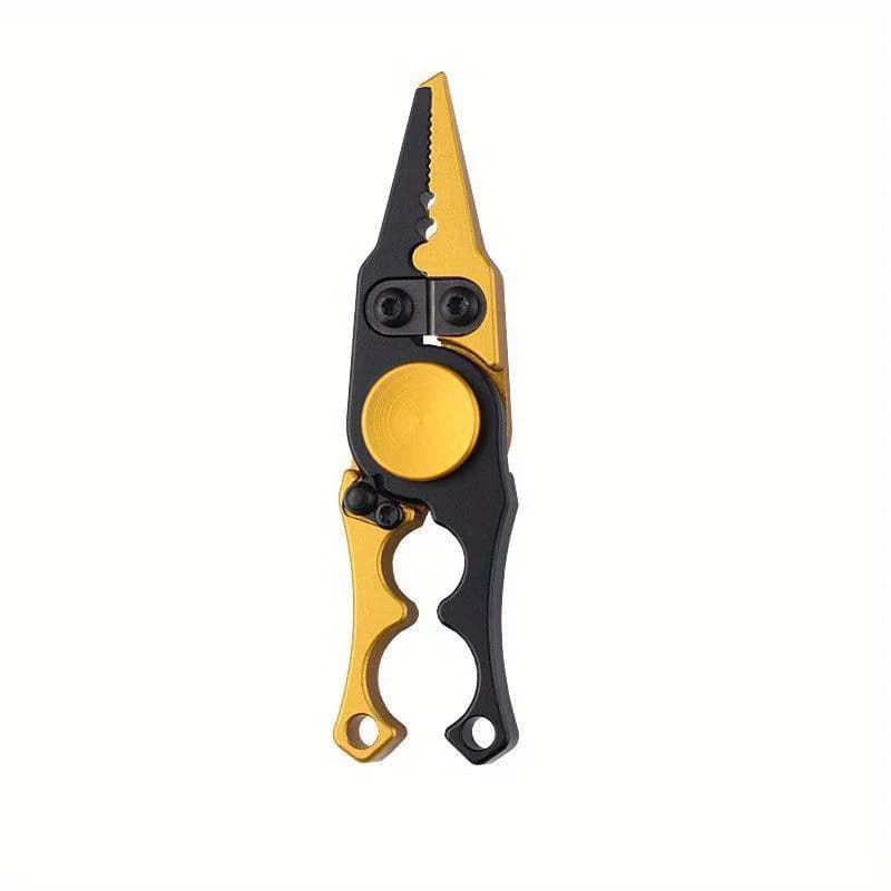 Pince pêche aluminium avec gyro et lame tungstène - Outil multifonction durable
