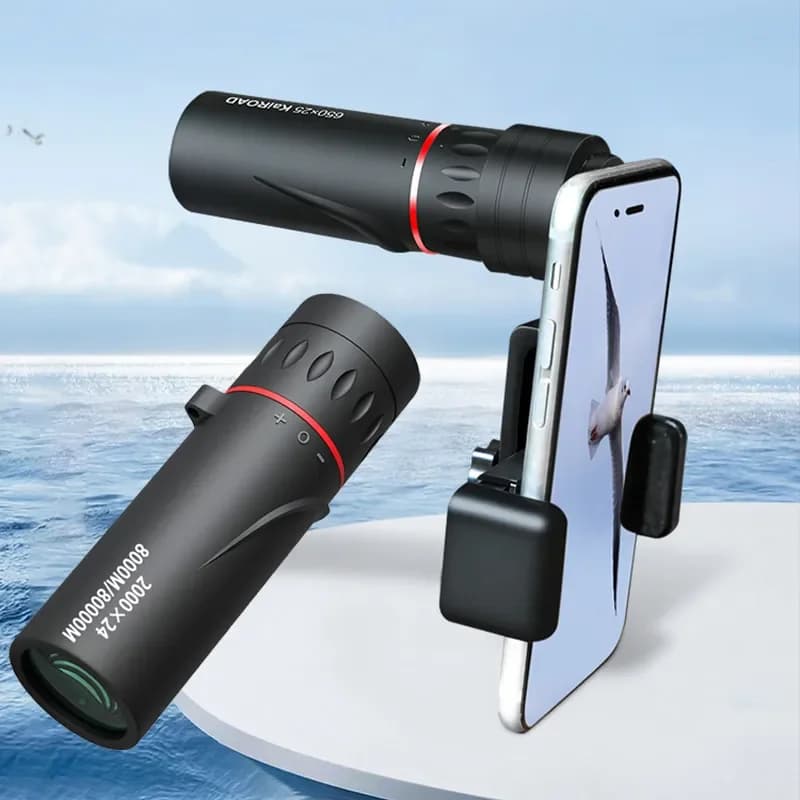 Mini télescope monoculaire 2000x24 portable HD vision nocturne étanche pour randonnée observation oiseaux