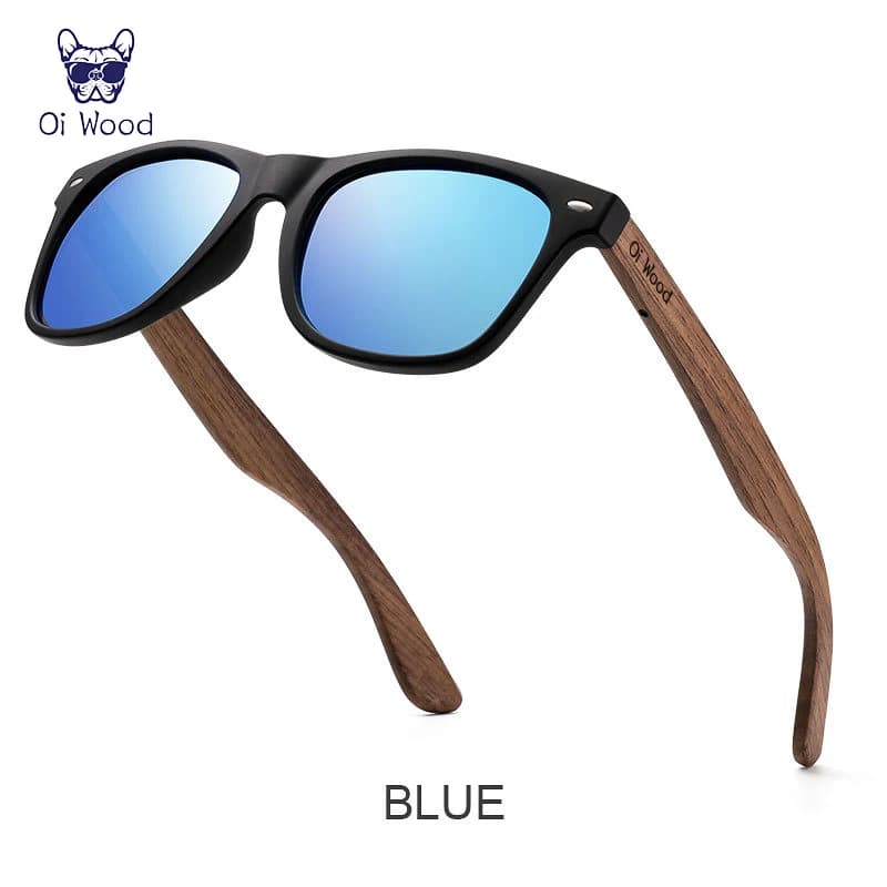 Lunettes de soleil bois naturel pour hommes polarisées - Cadre TR90 - Modèle original Oculos De Sol