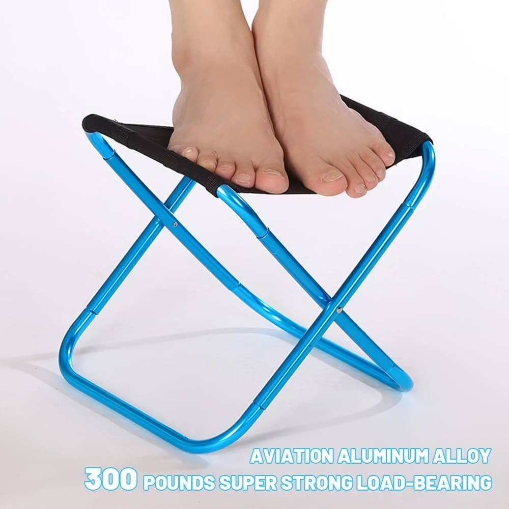 Tabouret de pêche pliant aluminium ultraléger avec rangement pour camping pique-nique