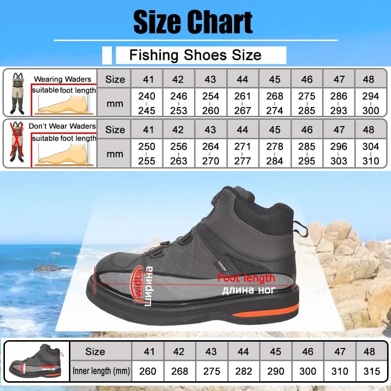 Bottes pêche hiver semelle feutre laçage spinner chaussures glace wading récif montaison pêche extérieure