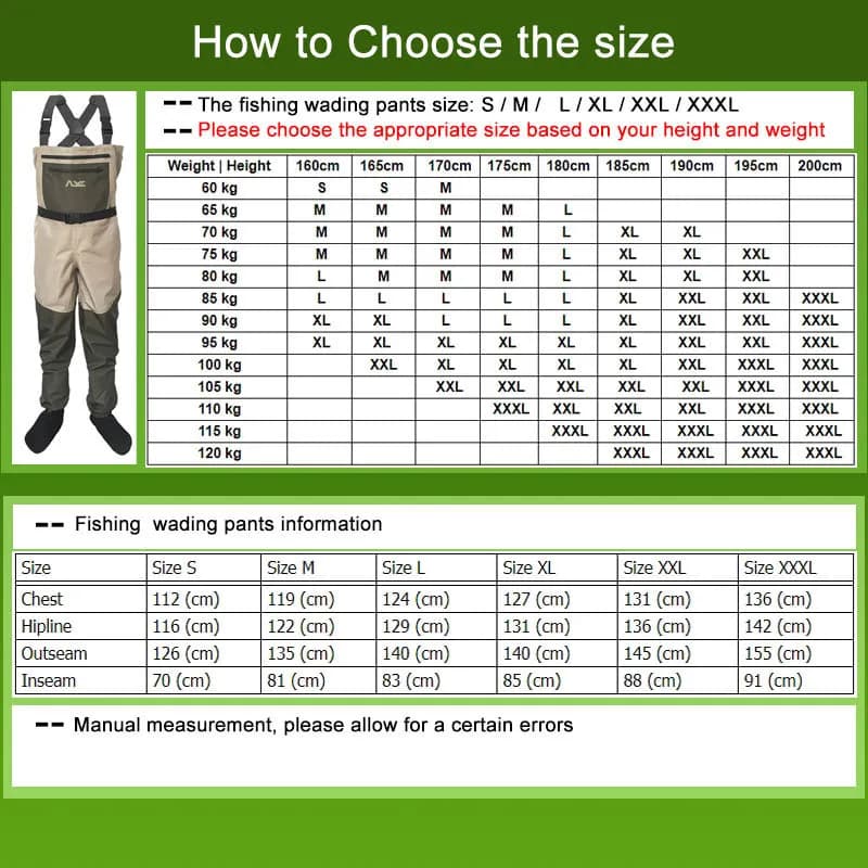 Waders de pêche étanches 3 ou 5 couches pour homme et femme, avec chaussettes néoprène et bretelles