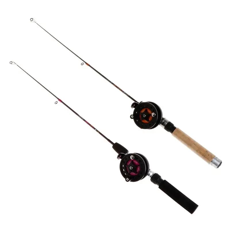 Canne à pêche hiver glace portable mini YD61 avec moulinet pour pêche sur glace