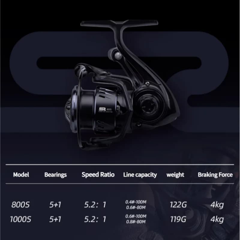 Moulinet micro carbone Mavllos S2 119g ultra-léger anti-rouille - Pêche légère
