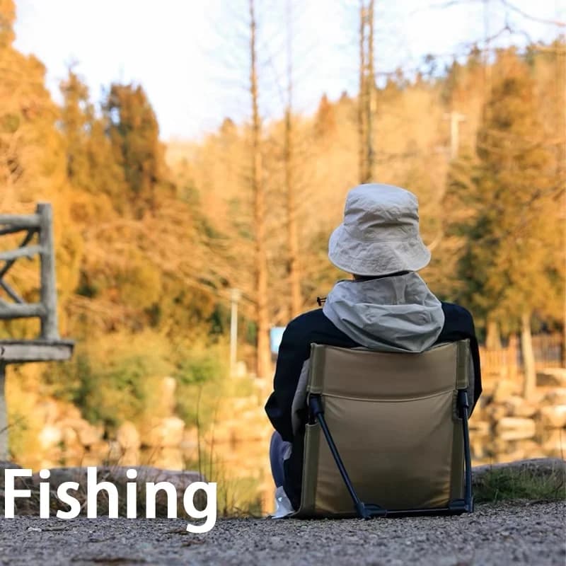 Chaise pliante camping paresseuse avec coussin dossier pêche barbecue plage pique-nique