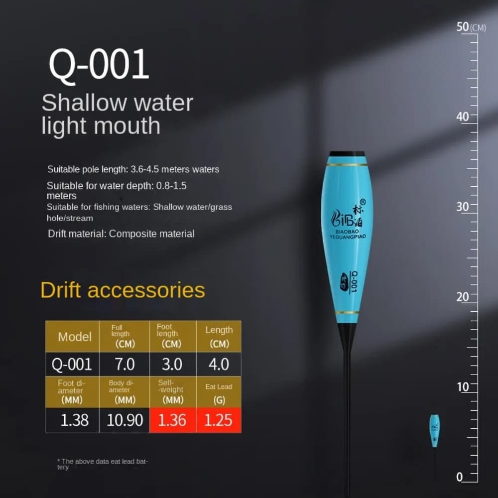 Flotteurs de pêche composite nano plastique pour corps intérieur et bas de ligne, partie basse du flotteur