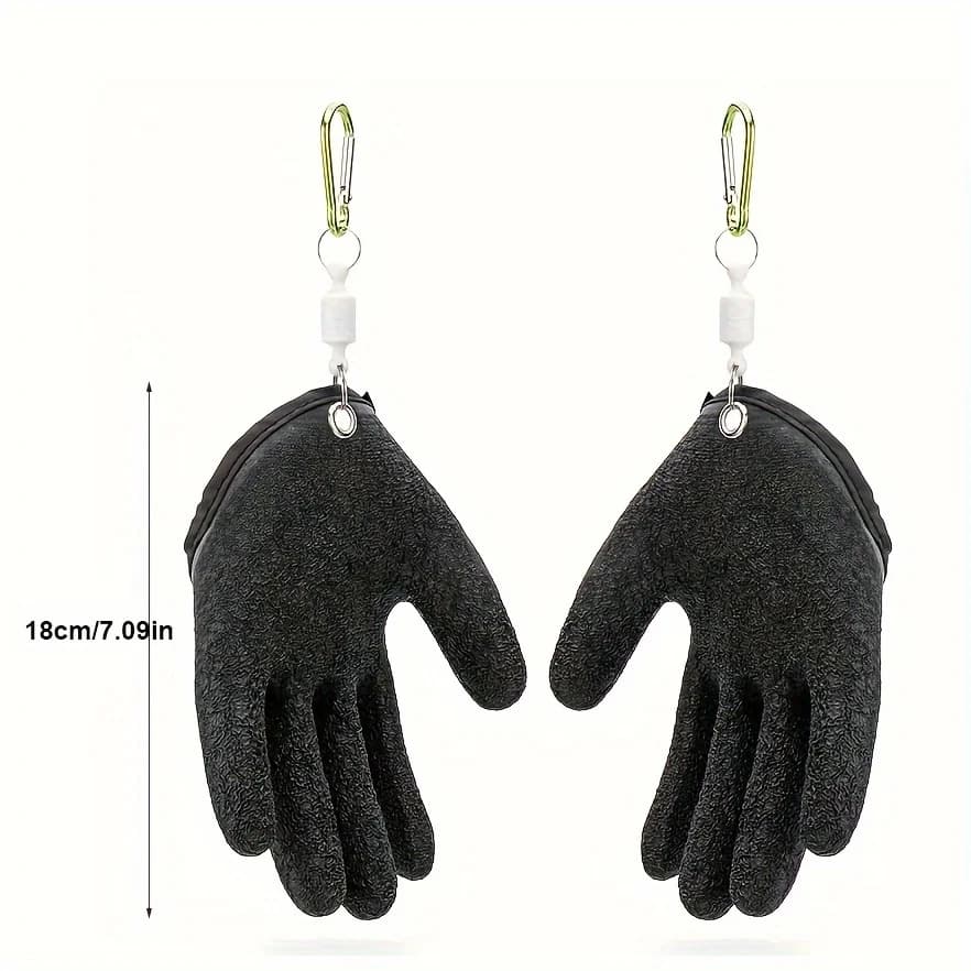 Gants de pêche magnétiques anti-dérapants étanches avec système de libération pour capture de poissons